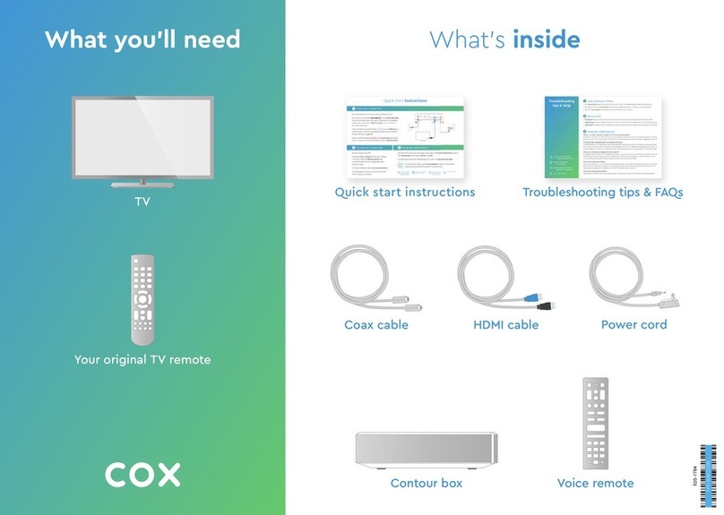COX Contour 2 User manual