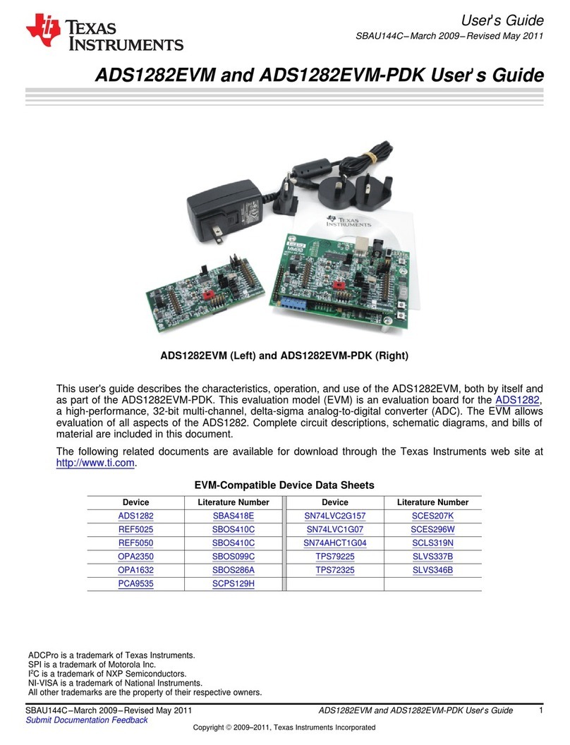 Texas Instruments ADS1282EVM User manual