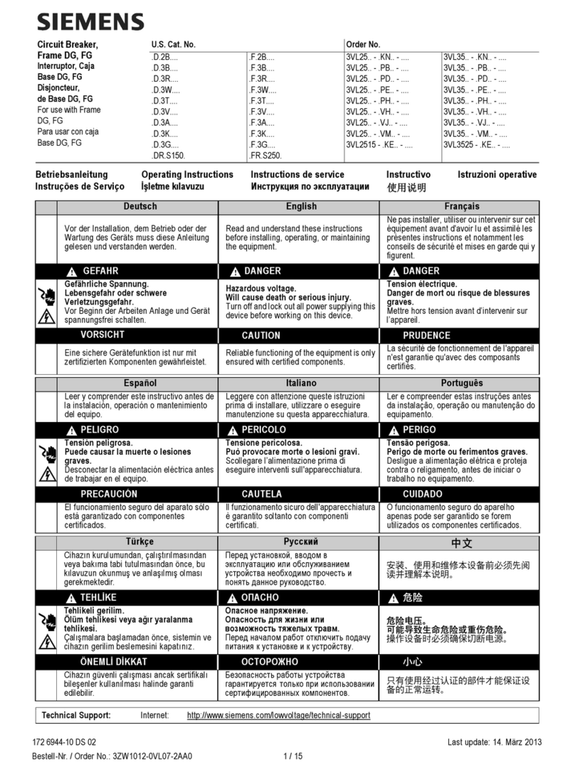 Siemens 3VL25-KN Series manual