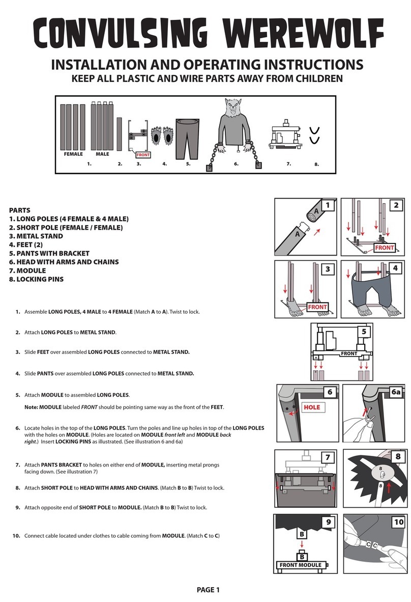 Tekky Convulsing Werewolf Installation and operating instructions