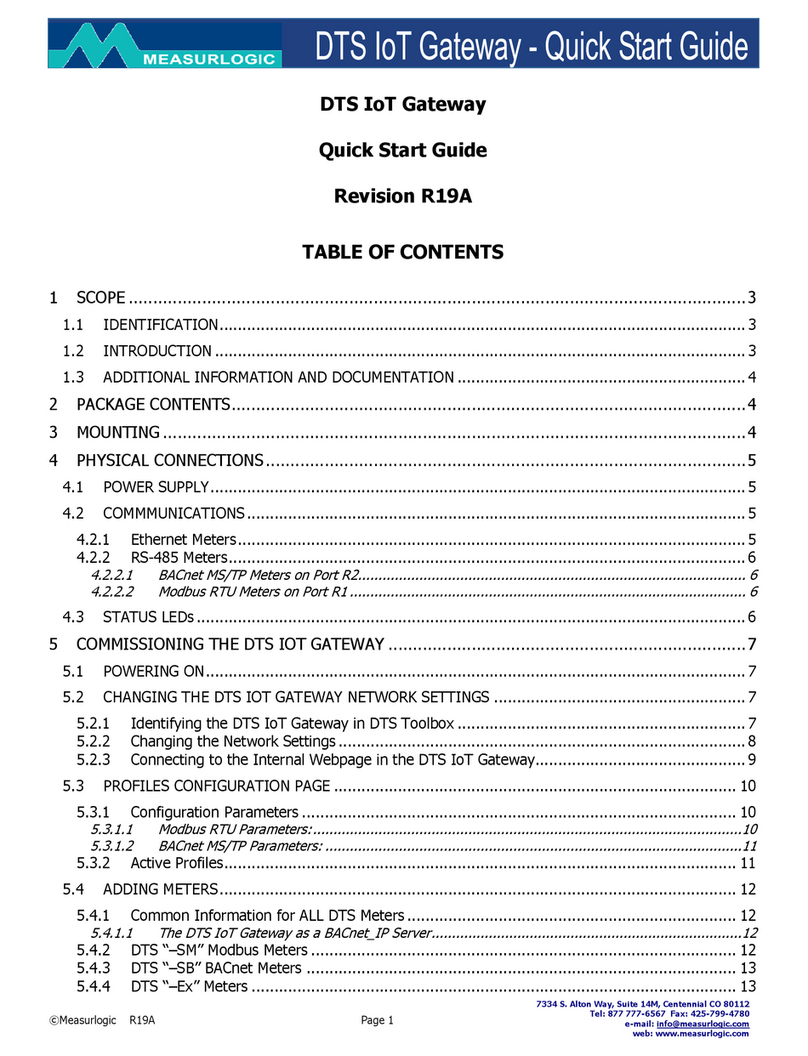 Measurlogic DTS IoT Gateway quick start guide