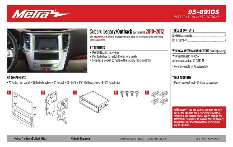 Metra Electronics 95-8910S installation instructions