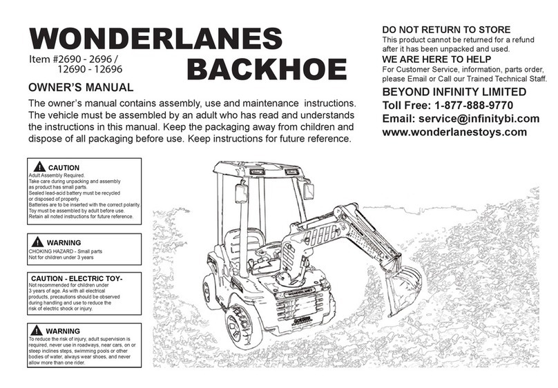 Beyond Infinity WONDERLANES BACKHOE 2690 owner's manual