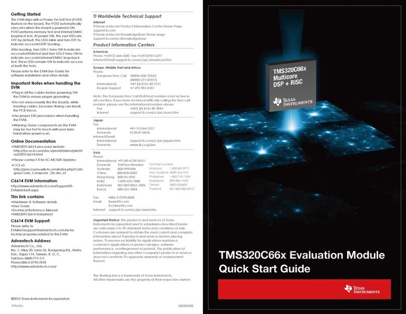 Texas Instruments TMS320C66 Series User manual