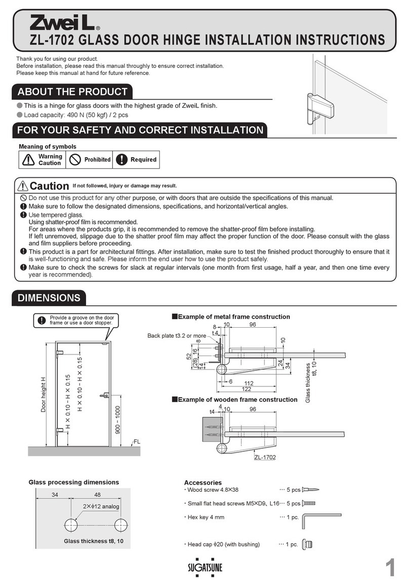 SUGATSUNE Zwei L Zl-1702 installation instructions