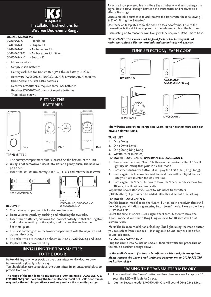 KingShield DW010AN-C installation instructions