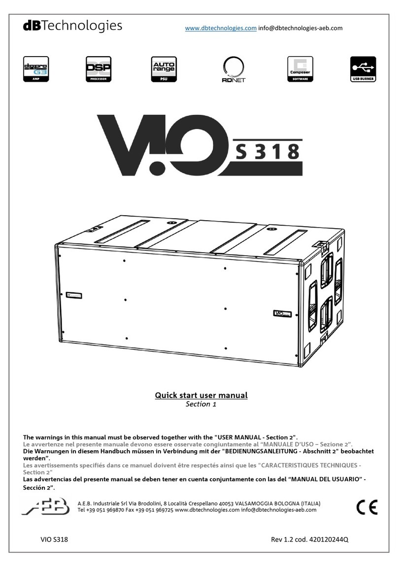 dB Technologies VIO S318 Manual