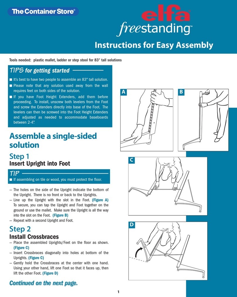 The Container Store elfa freestanding Assembly instructions