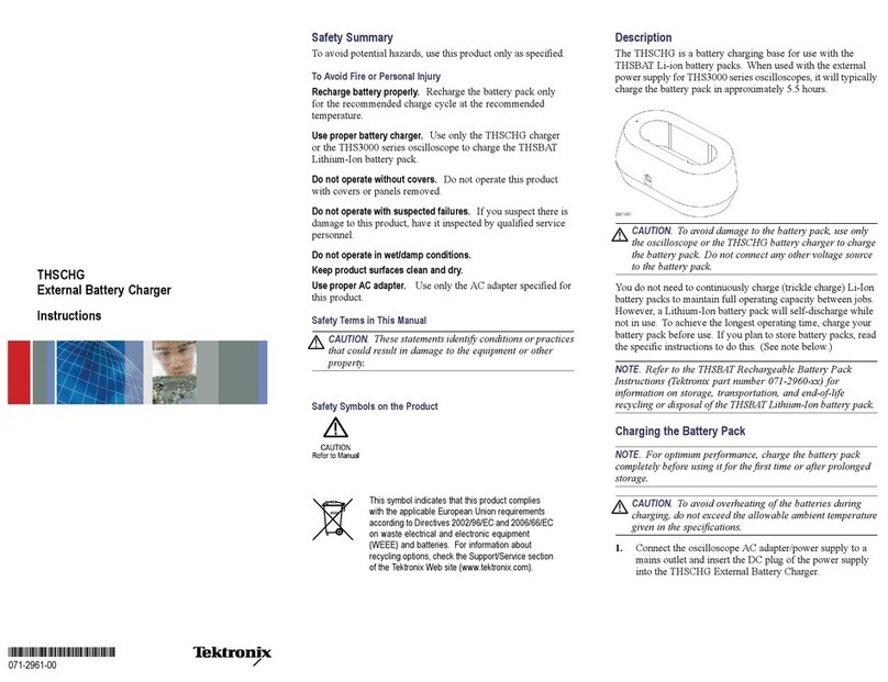 Tektronix THSCHG User manual