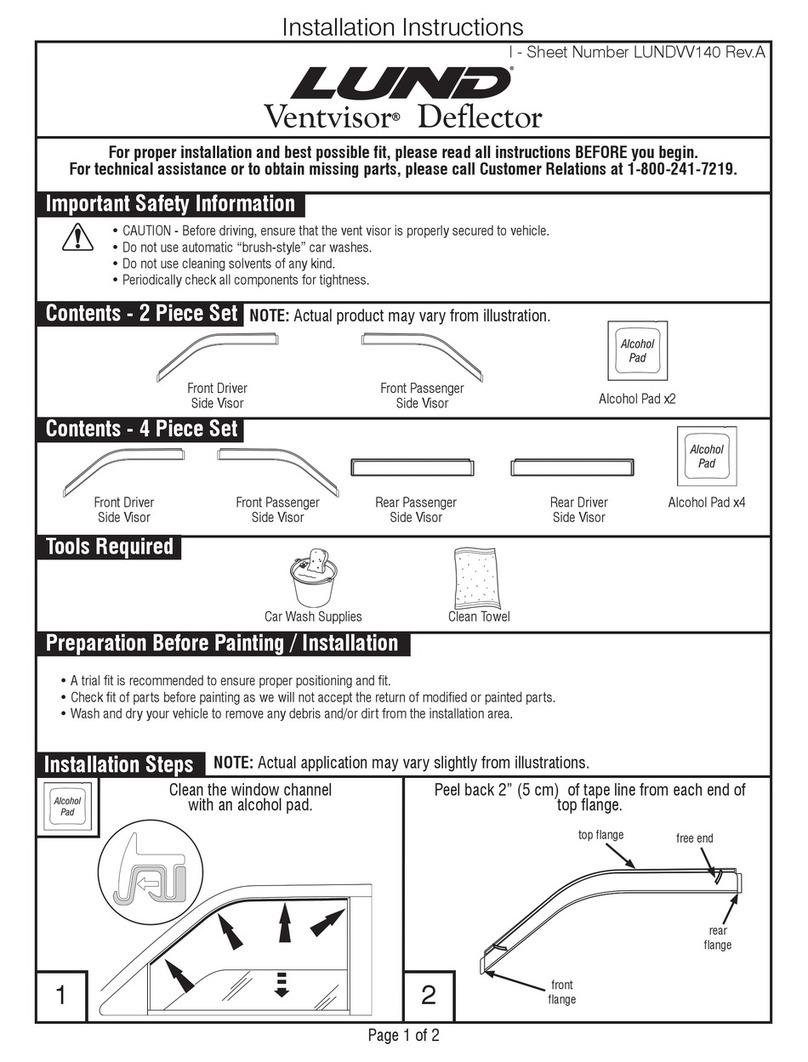 Lund Ventvisor installation instructions