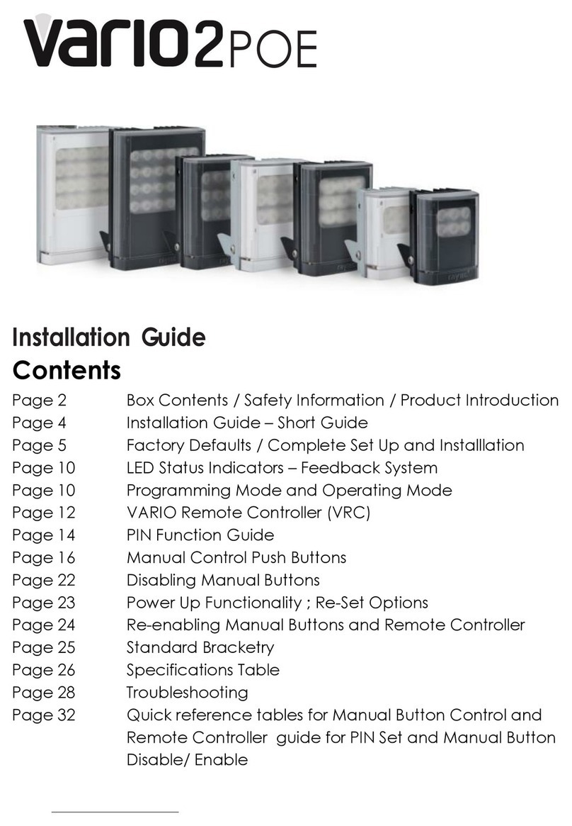 RayLED VARIO2 POE Series installation guide