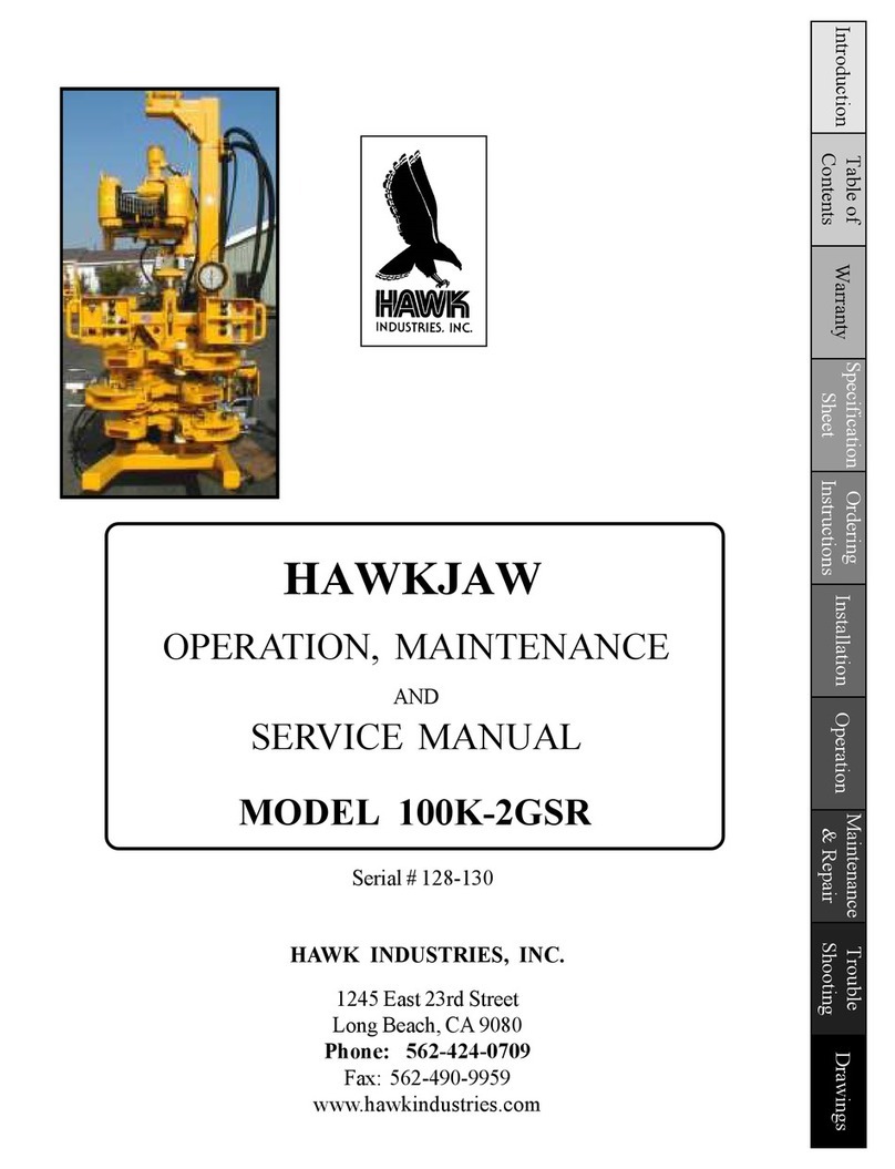 Hawk HAWKJAW 100K-2GSR Operation, maintenance and service manual