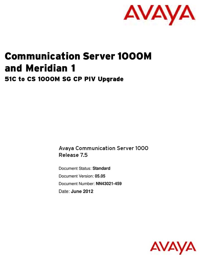 Avaya Communication Server 1000M Series Quick start guide