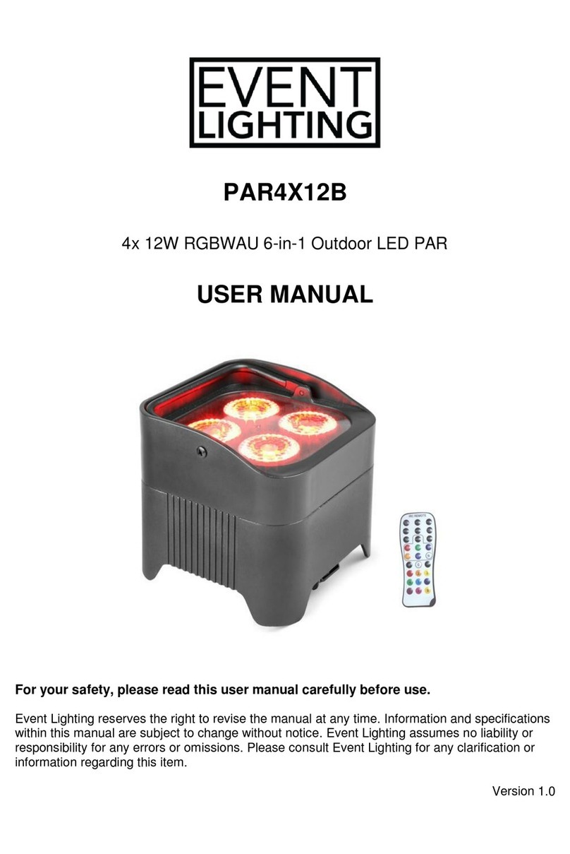 Event Lighting PAR4X12B User manual Event Lighting PAR4X12B User manual