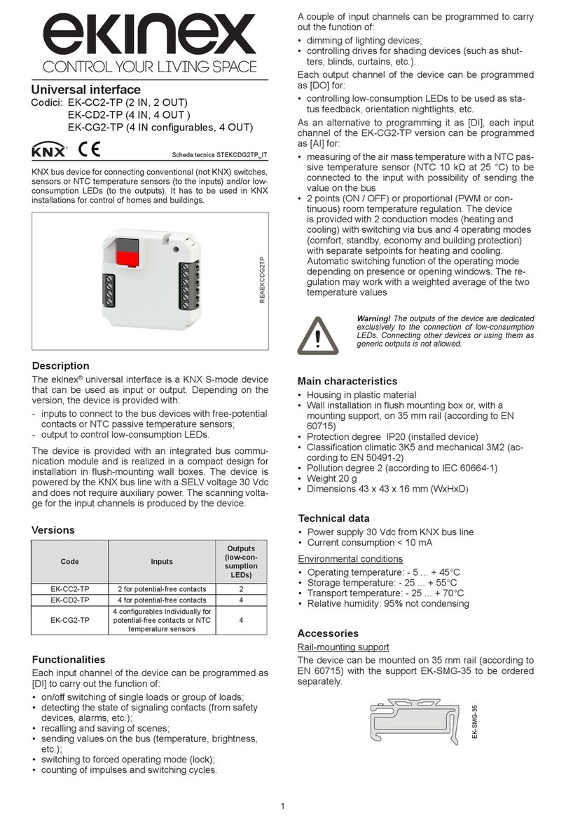 Ekinex EK-CG2-TP quick start guide