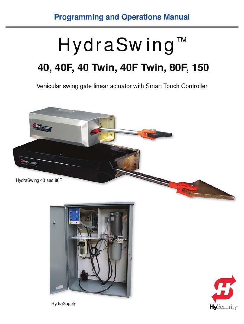 HySecurity HydraSwing 40 Programming and operations manual