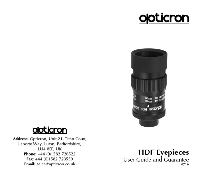 Opticron HDF Eyepieces User guide and guarantee Opticron HDF Eyepieces User guide and guarantee
