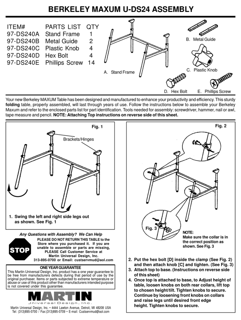 Martin Universal Design BERKELEY MAXUM U-DS24 User manual Martin Universal Design BERKELEY MAXUM U-DS24 User manual