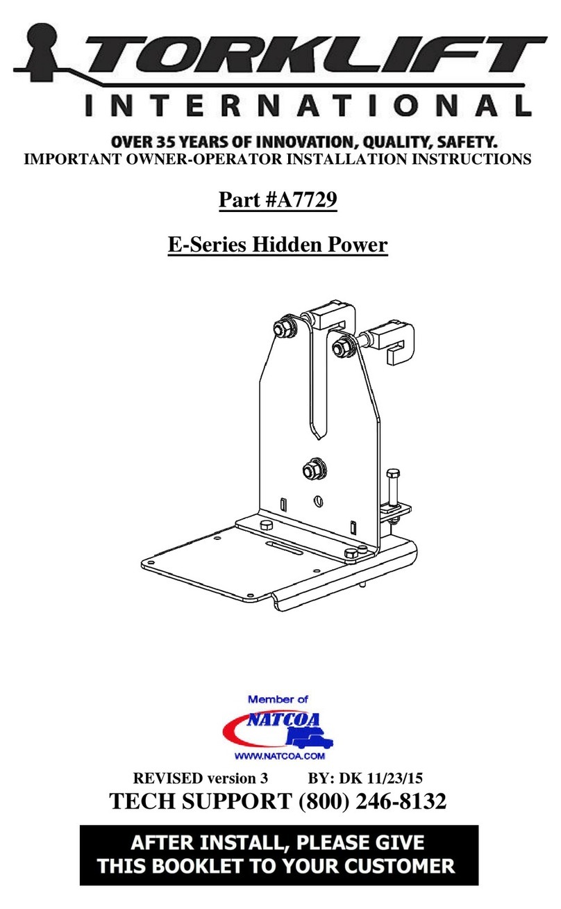 Torklift Hidden Power E Series User manual