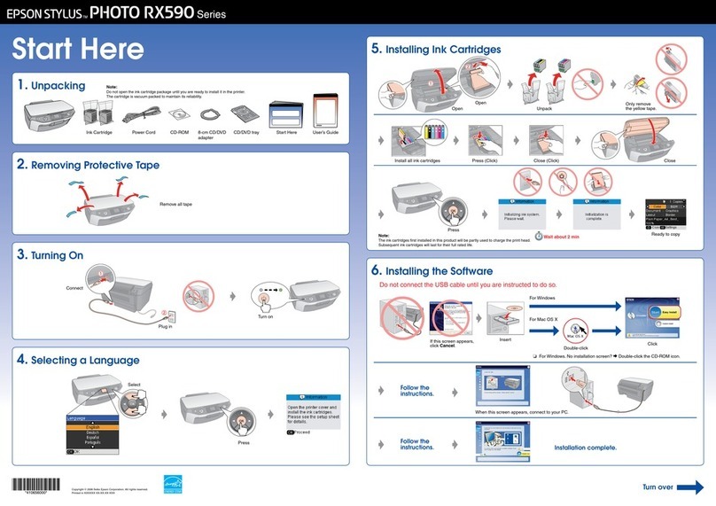 Epson Stylus PHOTO RX590 Series Instruction Manual