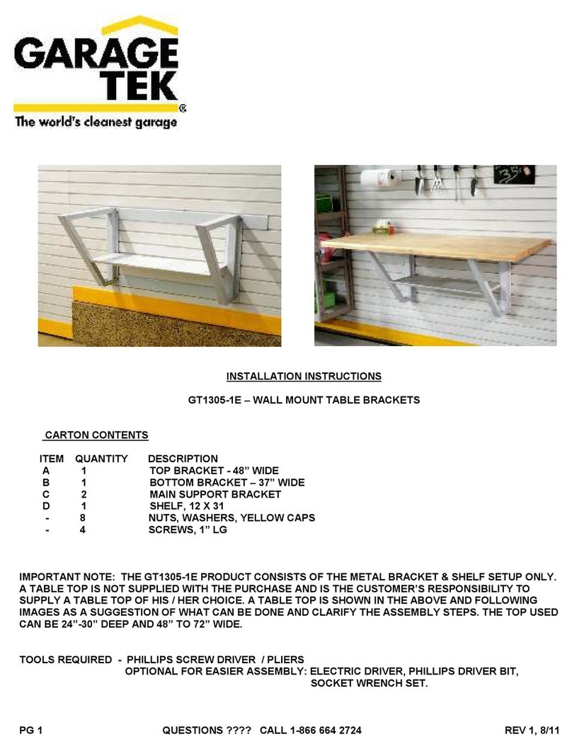 Garage Tek GT1305-1E installation instructions