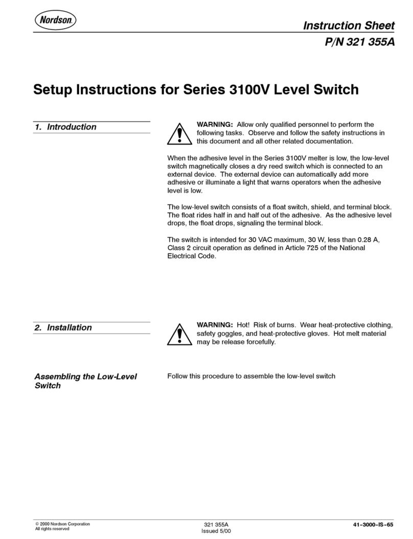 Nordson 3100V Series instruction sheet