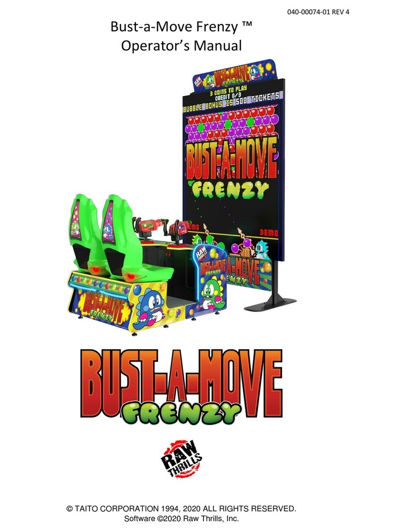 Raw Thrills Bust-a-Move Frenzy Operator's manual
