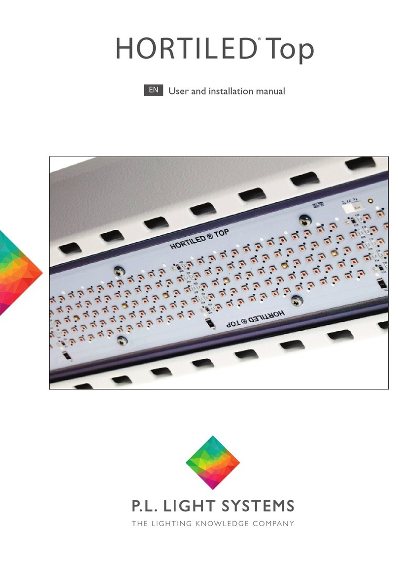 P.L.LIGHT SYSTEMS HORTILED Top User and installation manual P.L.LIGHT SYSTEMS HORTILED Top User and installation manual