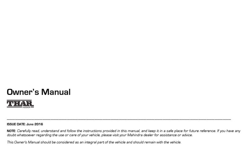 Mahindra THAR m2DiCR User manual Mahindra THAR m2DiCR User manual