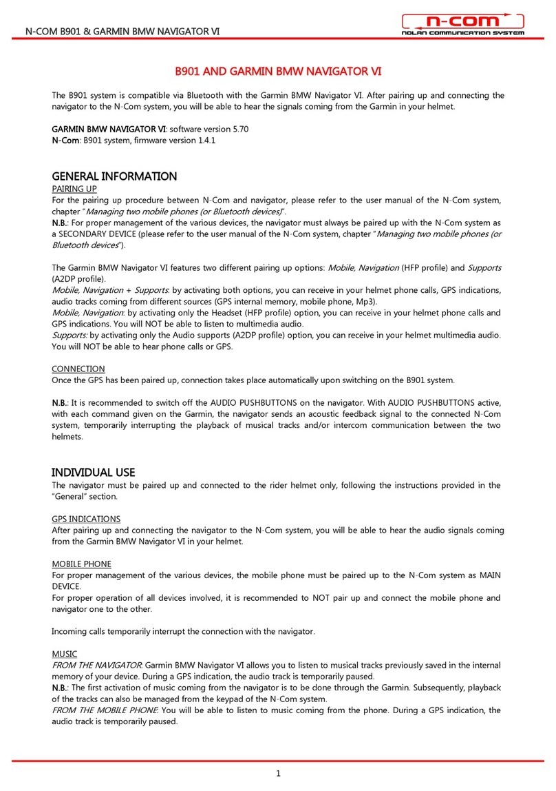 N-Com B901 User manual
