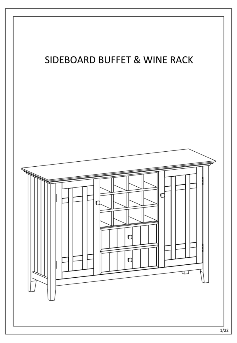 Simpli Home 3AXCBED-04 User manual