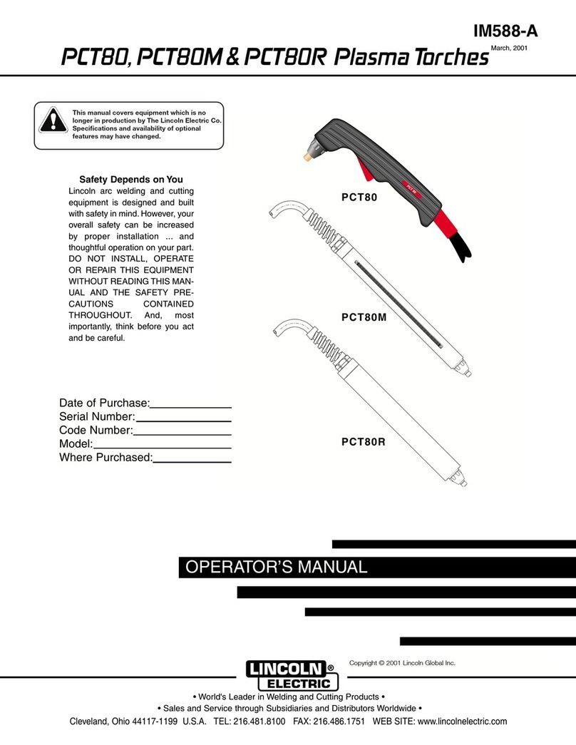 Lincoln Electric PCT 80 Operator's manual