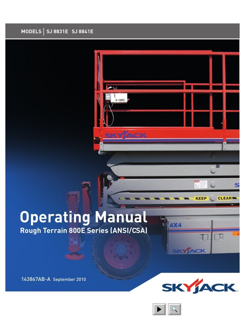 Skyjack Rough Terrain 800E Series User manual Skyjack Rough Terrain 800E Series User manual