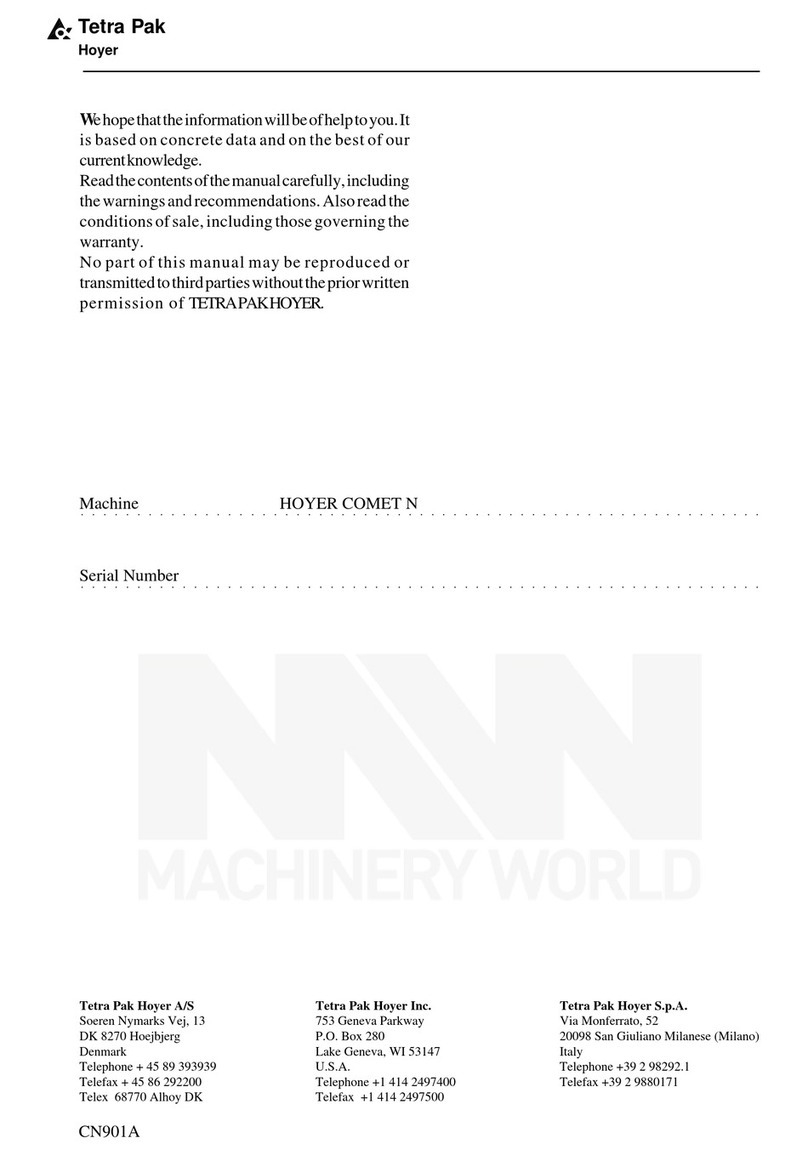 Tetra Pak HOYER COMET N User manual