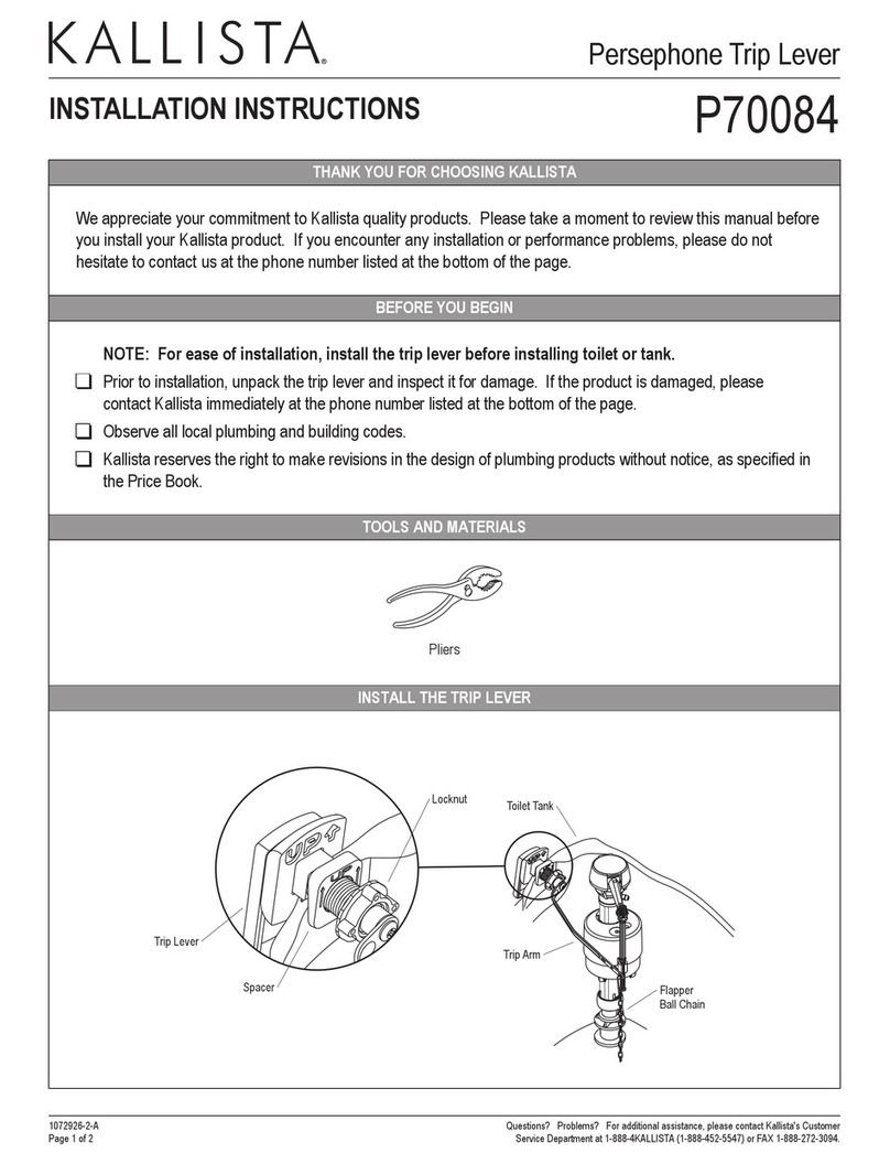 Kallista Persephone Trip Lever P70084 installation instructions Kallista Persephone Trip Lever P70084 installation instructions