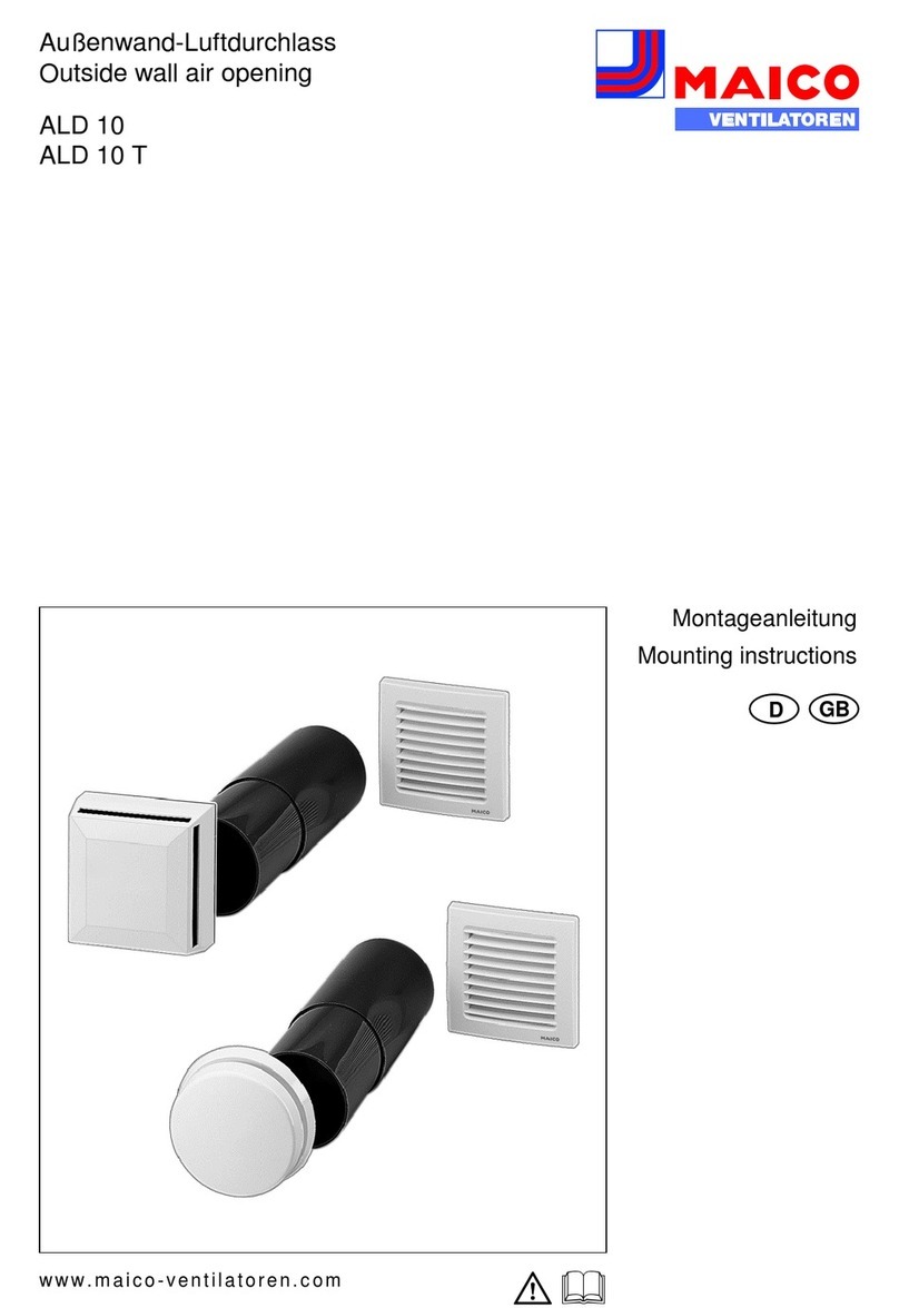 Maico ALD 10 Mounting instructions Maico ALD 10 Mounting instructions