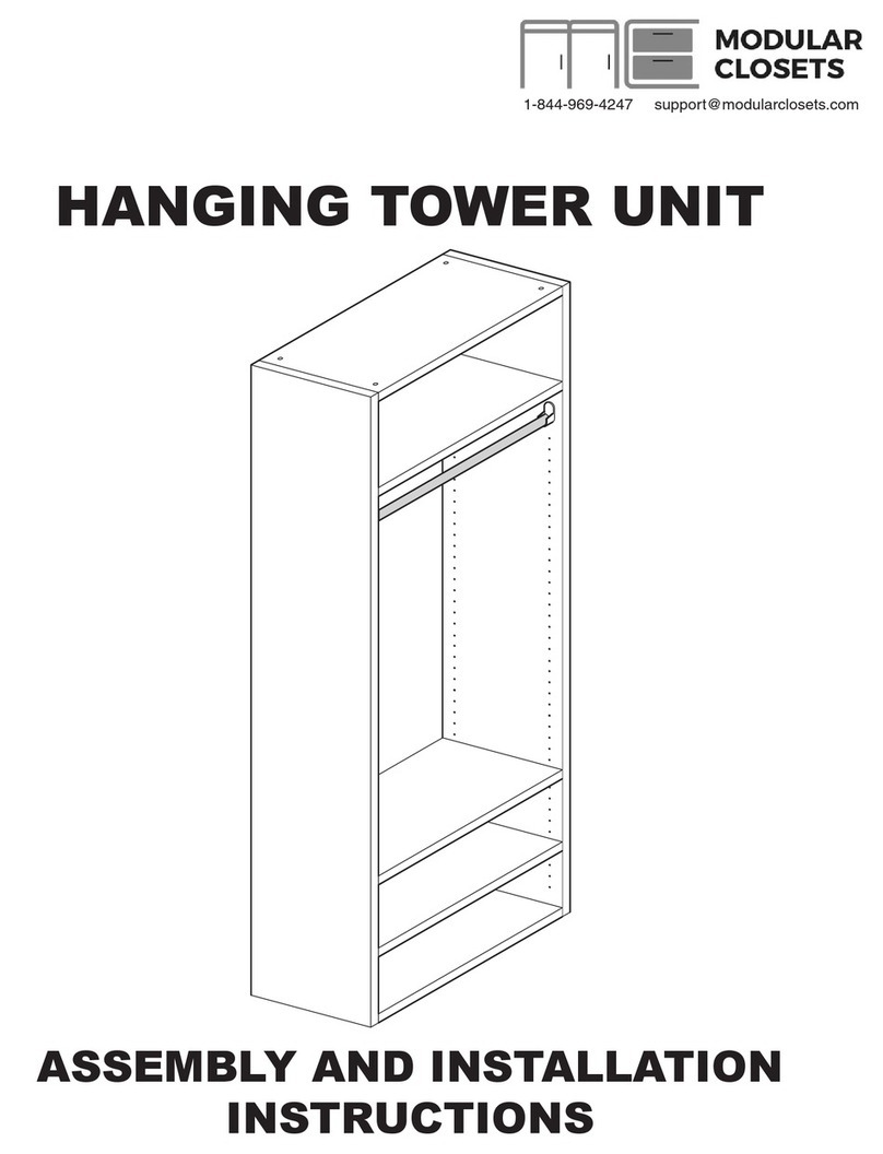 Modular Closets HANGING TOWER UNIT Assembly and installation instructions Modular Closets HANGING TOWER UNIT Assembly and installation instructions