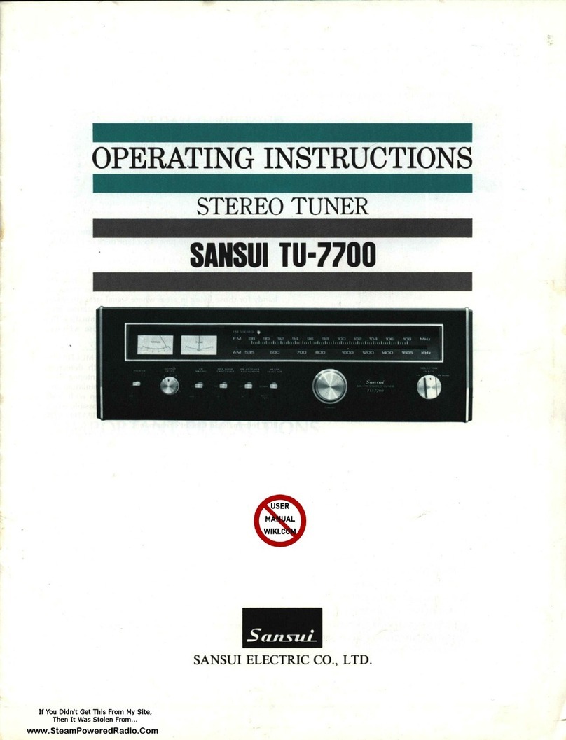 Sansui TU-7700 User manual Sansui TU-7700 User manual