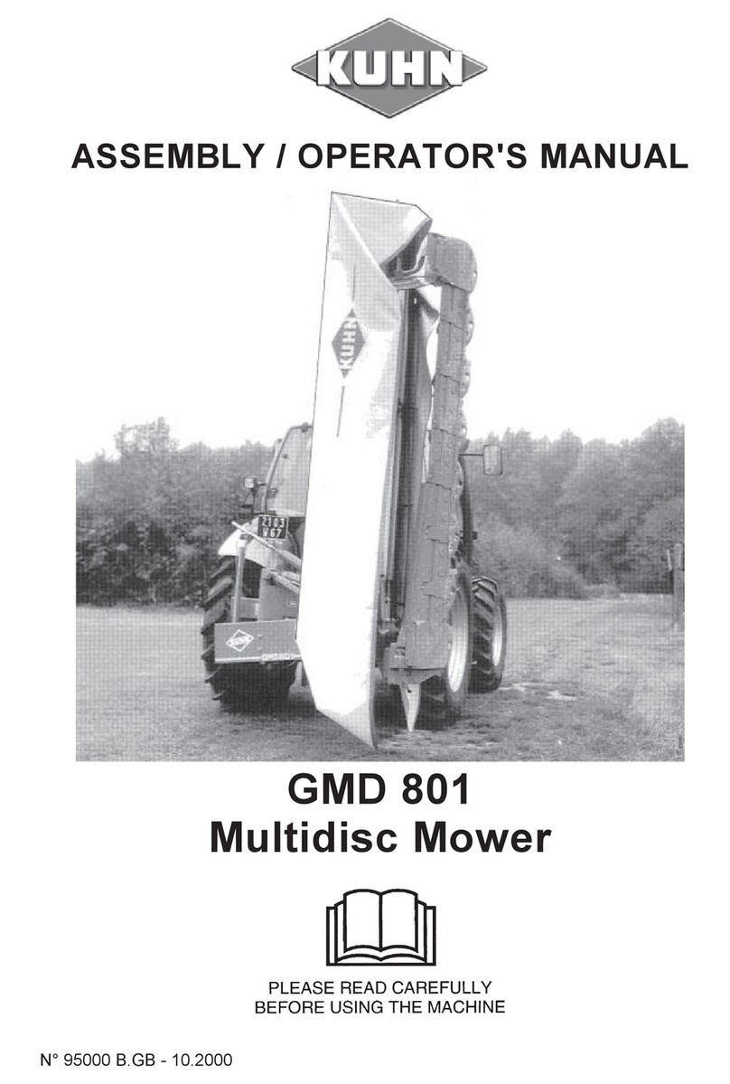 KUHN GMD 801 Assembly & operators manual