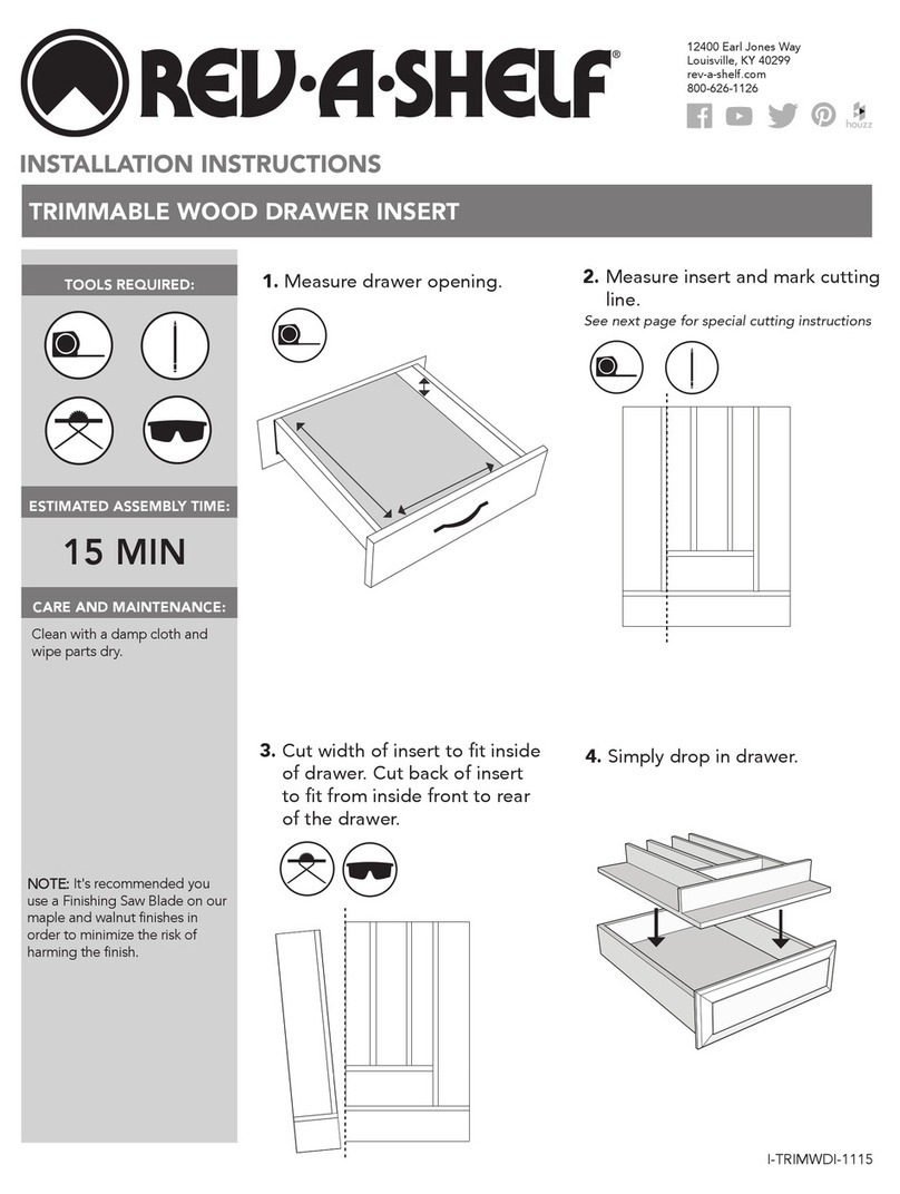 Rev-A-Shelf 4WKB Series User manual Rev-A-Shelf 4WKB Series User manual