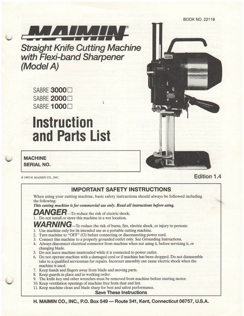 maimin SABRE 3000 Instruction & parts manual