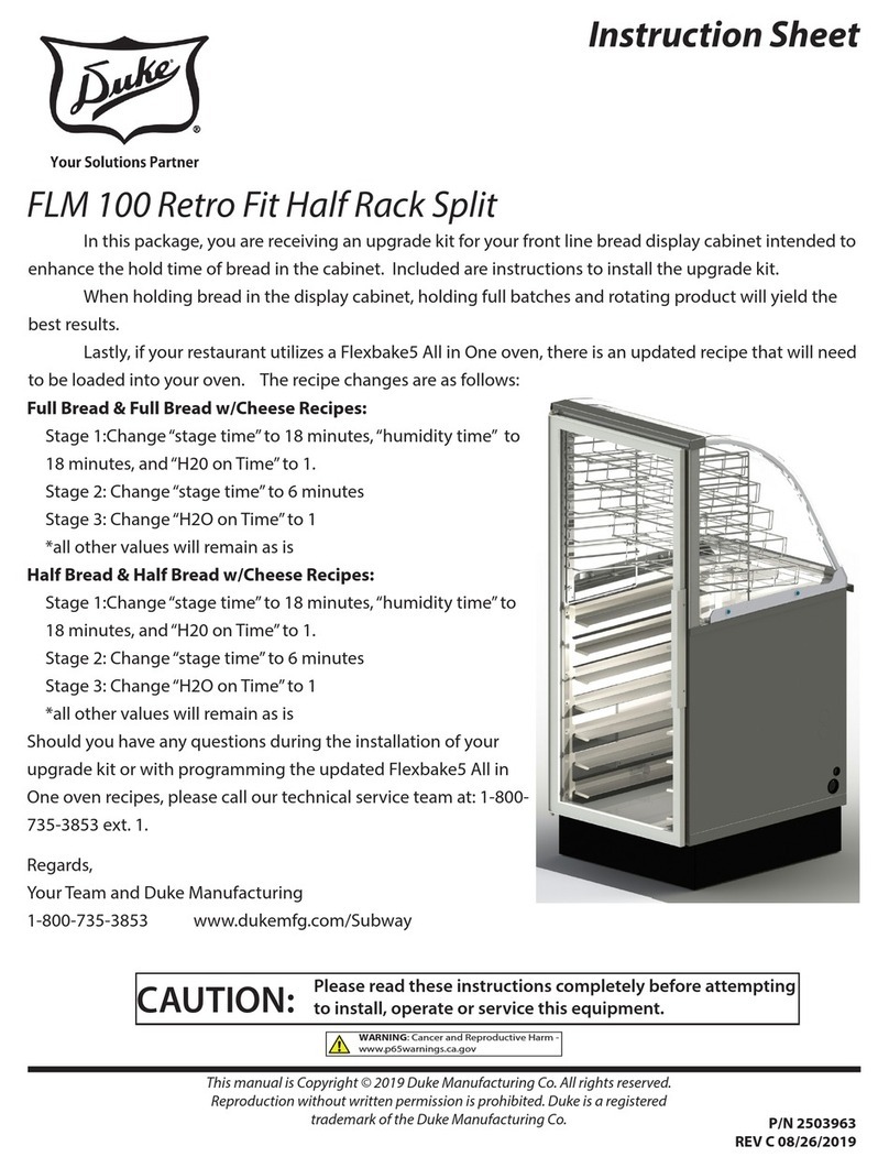 Duke FLM 100 instruction sheet