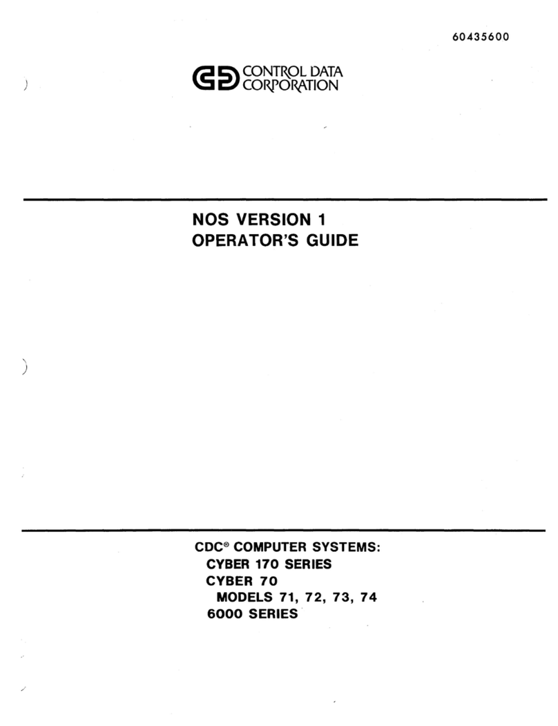 Control Data Corporation CYBER 170 Series Operator's guide