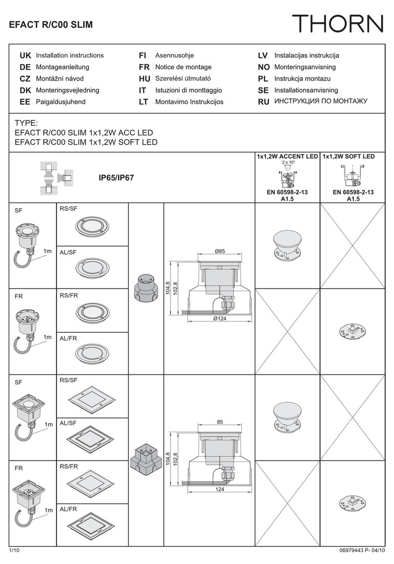 Thorn EFACT R/C00 SLIM Series installation instructions