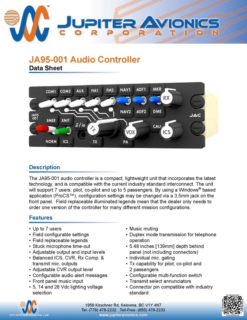 Jupiter Avionics JA95-001 operating manual