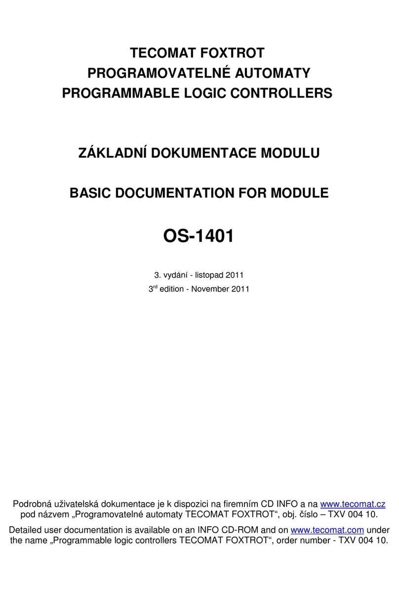 TECO Tecomat Foxtrot OS-1401 Basic documentation