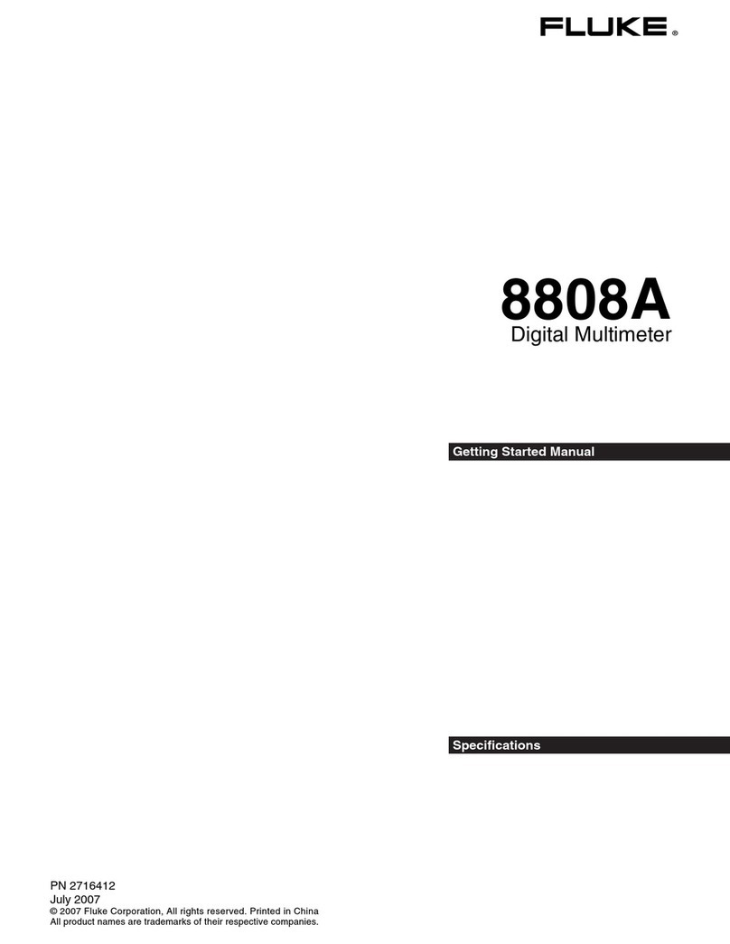 Fluke 8808A Getting started manual