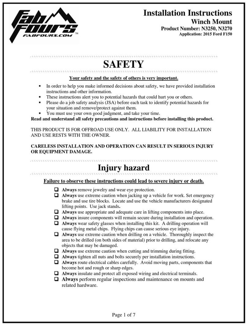 Fab Fours N3250 User manual Fab Fours N3250 User manual