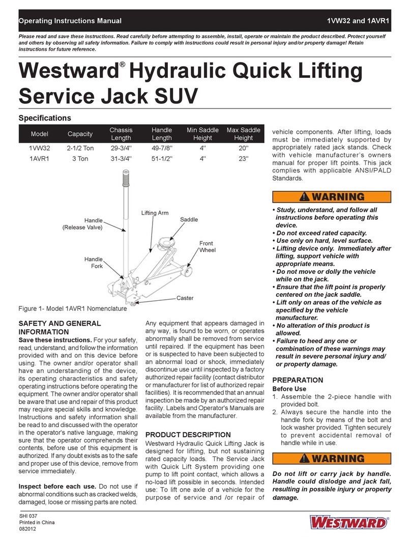 Westward 1VW32 Operating instructions manual