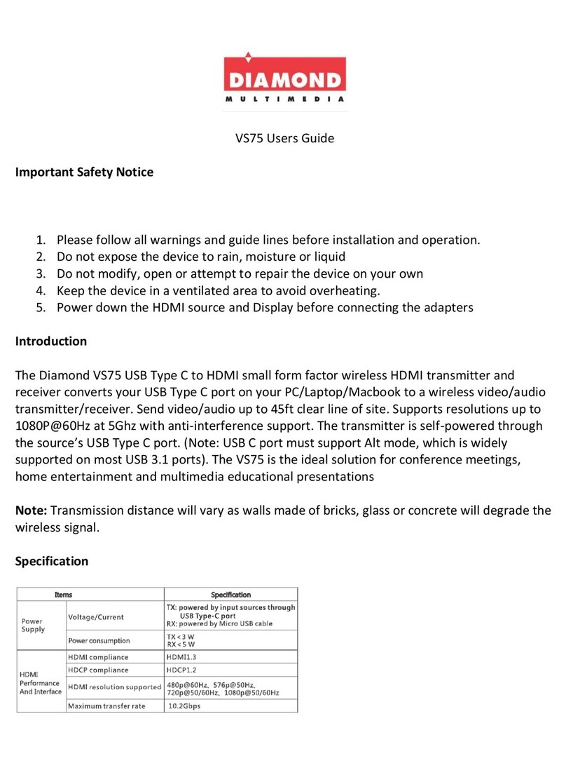 Diamond Multimedia VS75 User manual